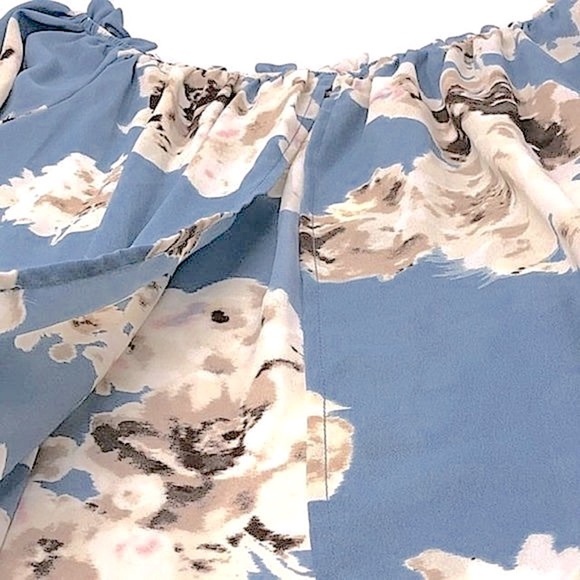 🌺 Peach Love Off the Shoulder Split Back Floral Boho Blouse Size S - Picture 4 of 7